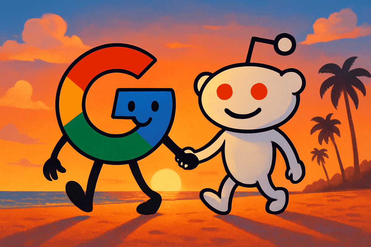google users and reddit users are one in the same holding hands on the beach in the sunset