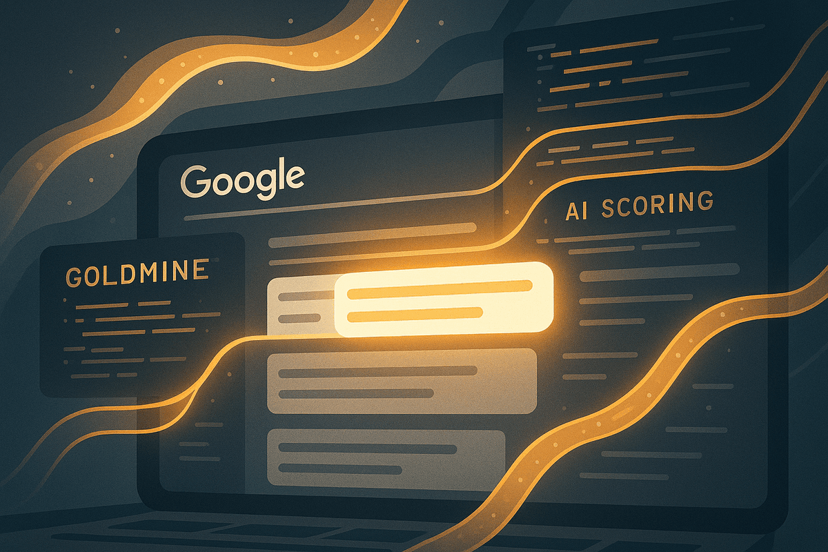 goldmine ai scoring image from google